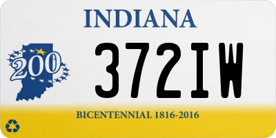 IN license plate 372IW