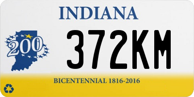 IN license plate 372KM