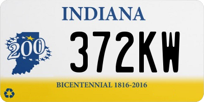 IN license plate 372KW