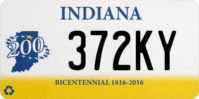 IN license plate 372KY