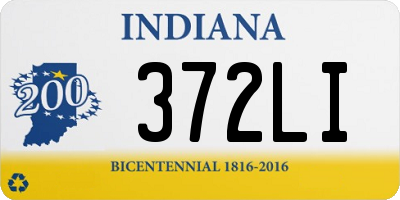 IN license plate 372LI