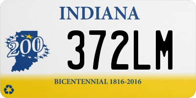 IN license plate 372LM