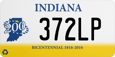 IN license plate 372LP