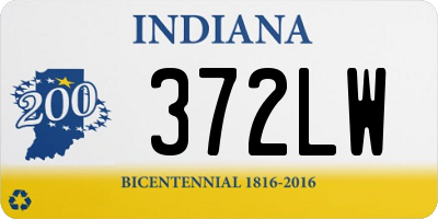 IN license plate 372LW