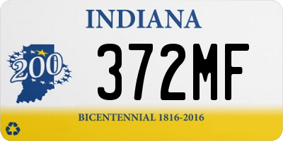 IN license plate 372MF