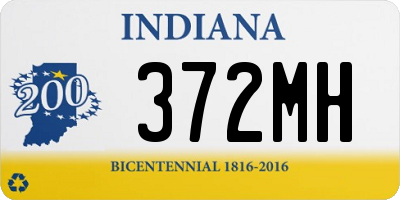 IN license plate 372MH