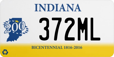 IN license plate 372ML