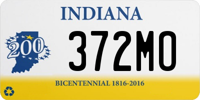 IN license plate 372MO
