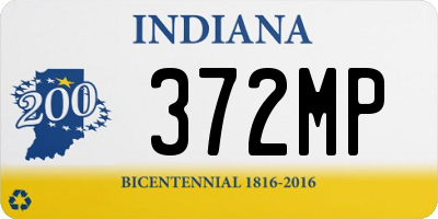 IN license plate 372MP