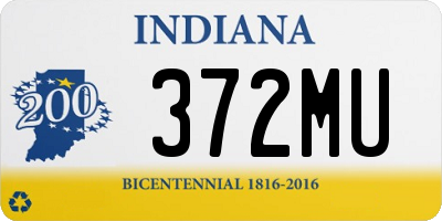 IN license plate 372MU