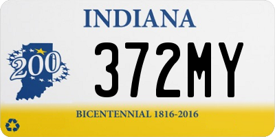 IN license plate 372MY