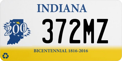 IN license plate 372MZ