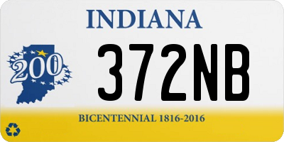 IN license plate 372NB