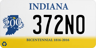 IN license plate 372NO