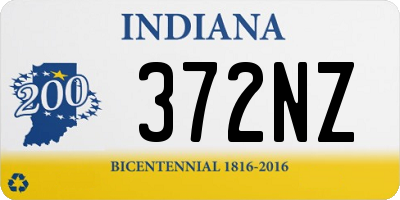 IN license plate 372NZ