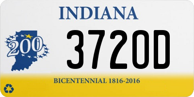 IN license plate 372OD