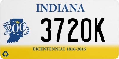 IN license plate 372OK