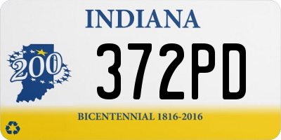 IN license plate 372PD