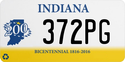 IN license plate 372PG