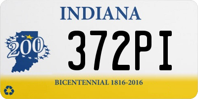 IN license plate 372PI