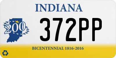 IN license plate 372PP