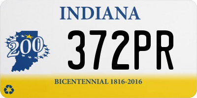 IN license plate 372PR