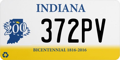 IN license plate 372PV