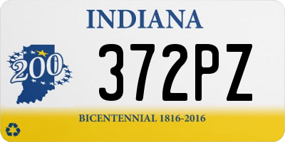 IN license plate 372PZ