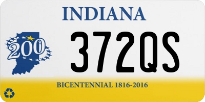 IN license plate 372QS