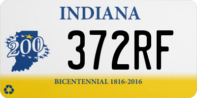 IN license plate 372RF