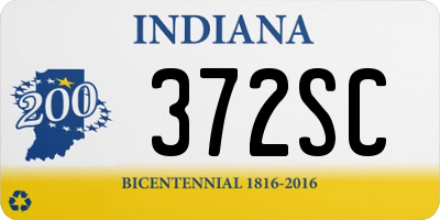 IN license plate 372SC