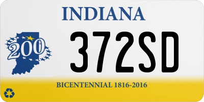 IN license plate 372SD