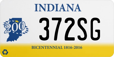 IN license plate 372SG