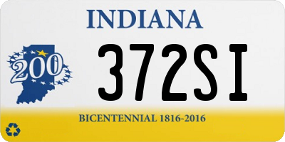 IN license plate 372SI