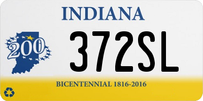 IN license plate 372SL