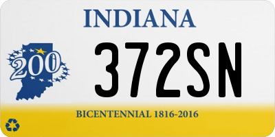 IN license plate 372SN