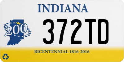 IN license plate 372TD