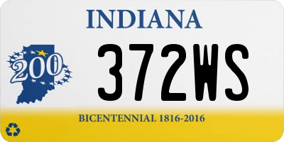 IN license plate 372WS