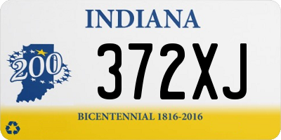 IN license plate 372XJ