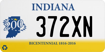 IN license plate 372XN