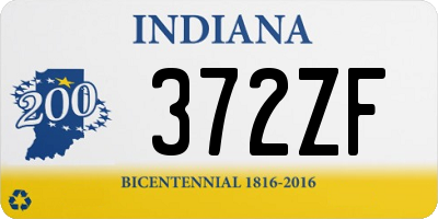 IN license plate 372ZF