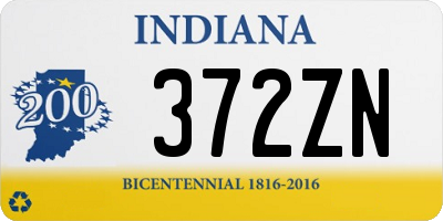 IN license plate 372ZN