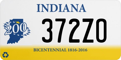 IN license plate 372ZO