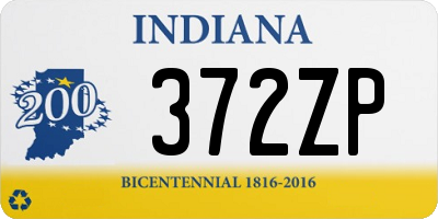 IN license plate 372ZP