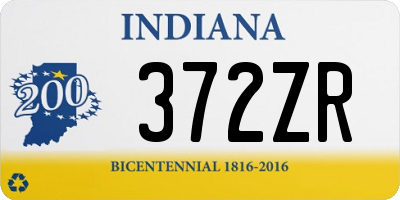 IN license plate 372ZR