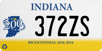 IN license plate 372ZS