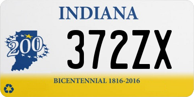 IN license plate 372ZX