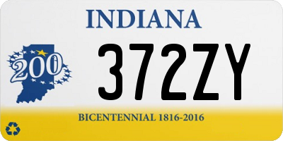 IN license plate 372ZY