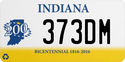 IN license plate 373DM