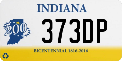 IN license plate 373DP